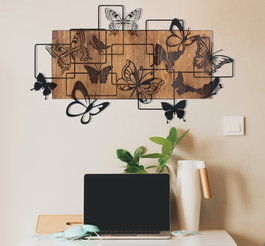 Wallity Legendary Accesorio decorativo de pared Negro y Nogal